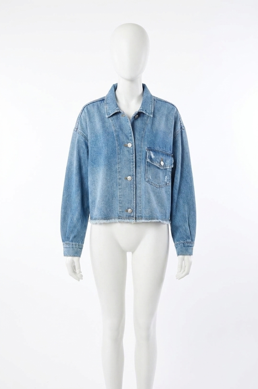NEW SUNDAYS roberts jacket in washed indigo